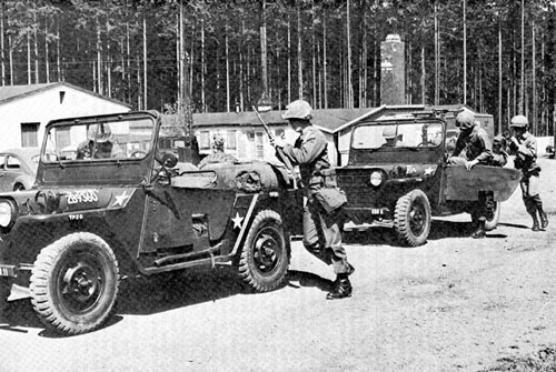 Photo: A 2d Armored Cavalry Regiment border patrol prepares to move out. August 1965.